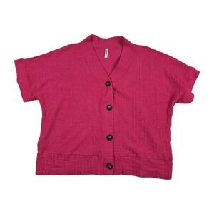 Dokotoo Cardigan Sweater Button Front Knit Women's Size 2XL‎ Pink